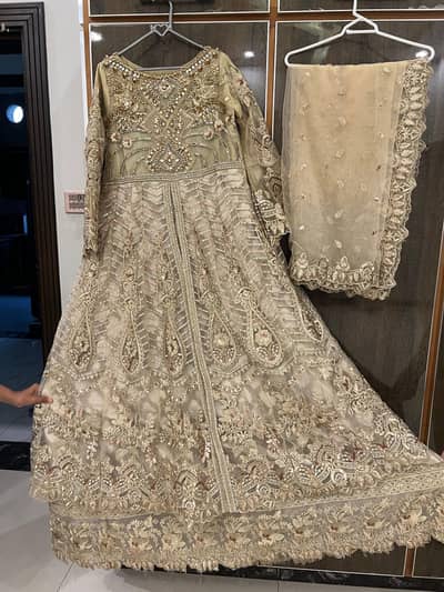 Luxury Bridal Maxi | Heavy Embroidered Wedding Gown | Walima Dress |