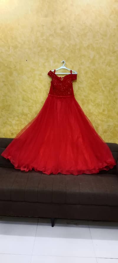 Luxury Red Sequin Off-Shoulder Princess Party Gown