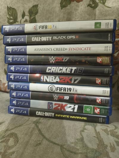 12 dvds of PS4 and ps5 10 by 10 condition