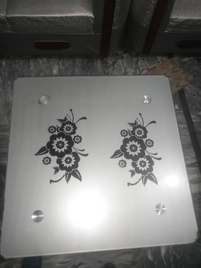 full glass table