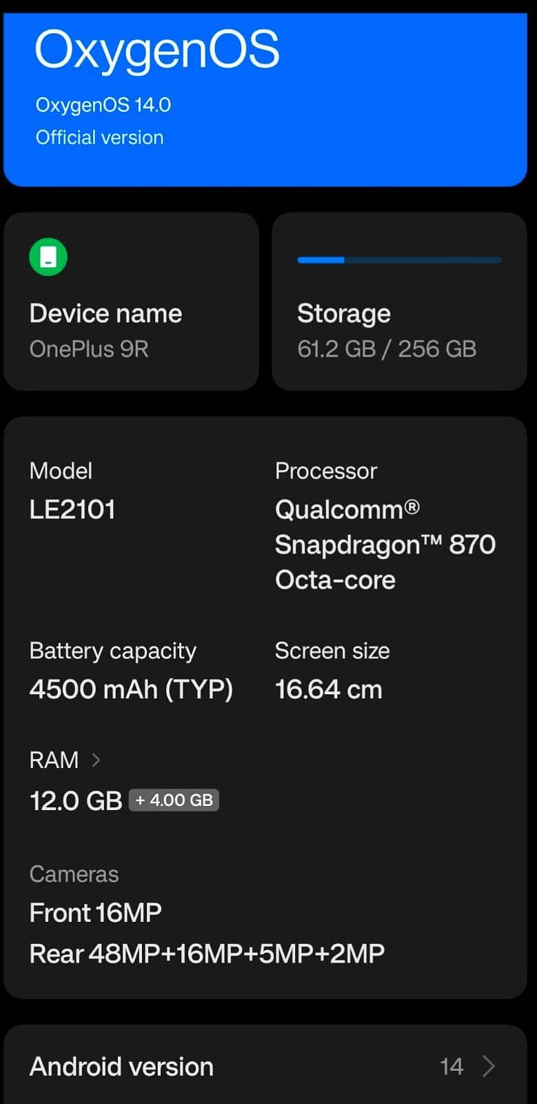 One Plus 9R 6