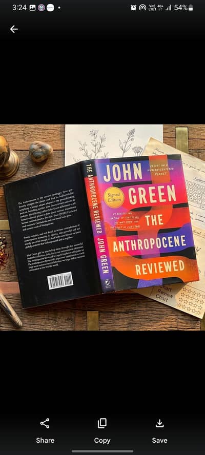 John Green Books ,The Anthropocene Rewiewed