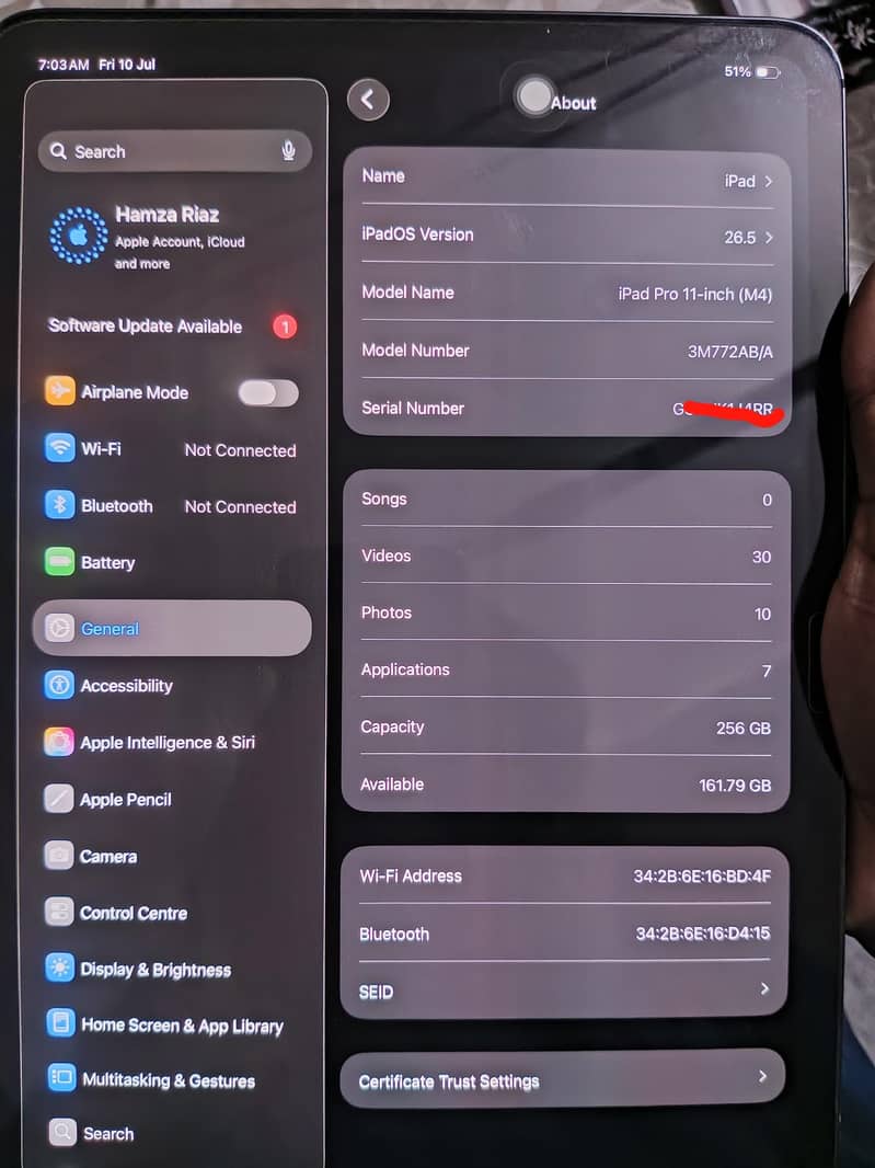 IPad pro M4 7