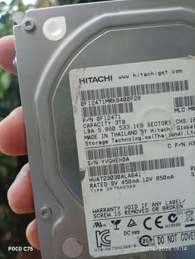 3TB Hitachi Hard Disc