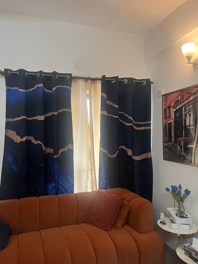 Rizaries brand curtains with extra cream color silk blinds