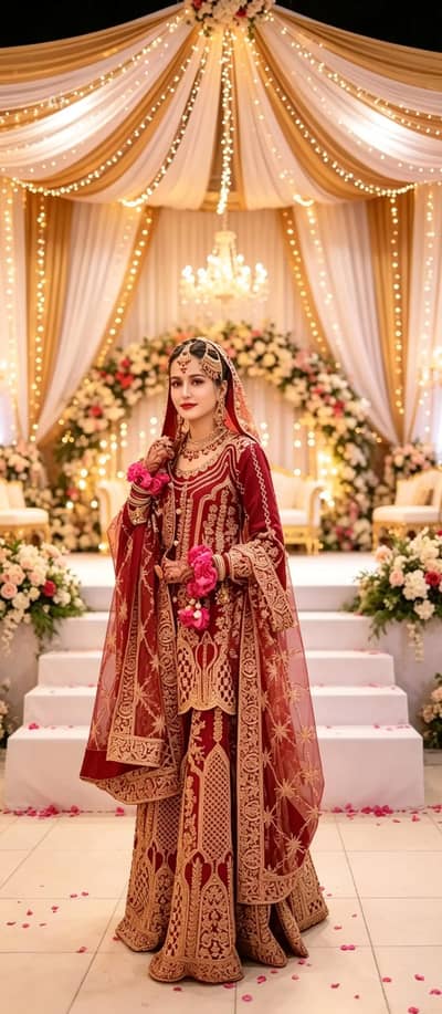 bridal dress with jewelry and free cancan