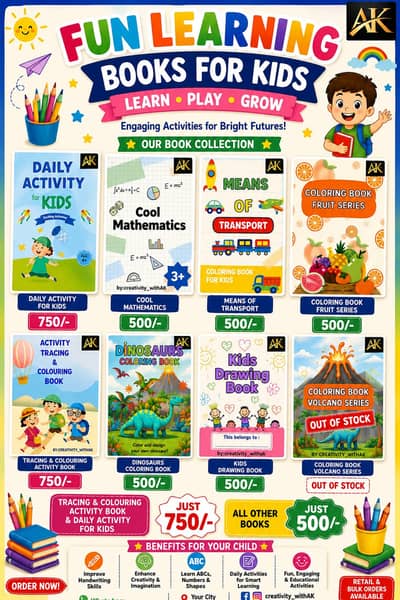 These books are of colouring and activity books for kids and tracing