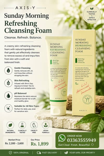 AXIS-Y Sunday Morning Refreshing Cleansing Foam (120ml)
