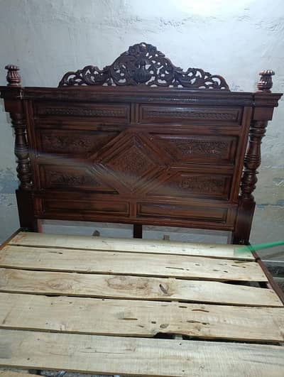 wooden bed