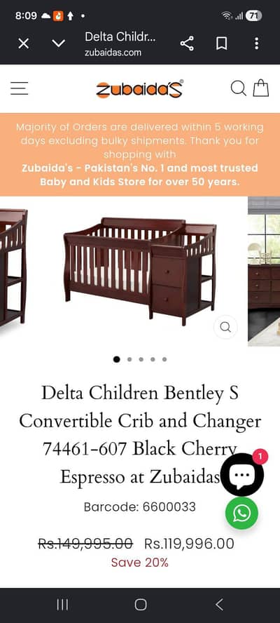 Delta children Bentley S convertible crib and changer