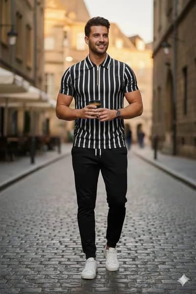 Men's Eagle Print T-Shirt & Jogger Pants 2-Piece Summer Set (White & K