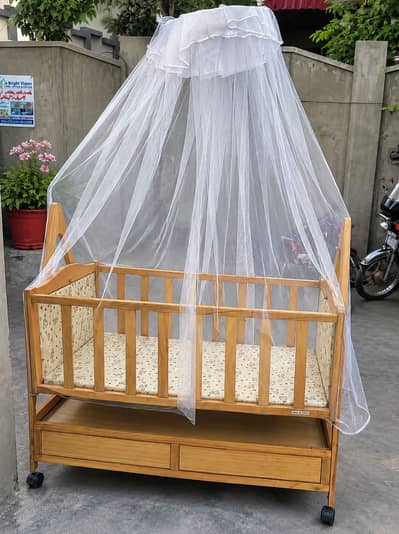  Premium Wooden Baby Cradle – Safe, Comfortable & Stylish
