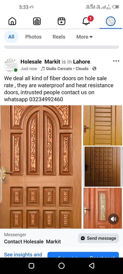 Fiber doors