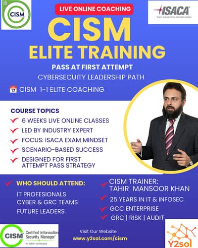 CISM Certification Training – Online Live Nationwide & GCC (KSA/UAE)