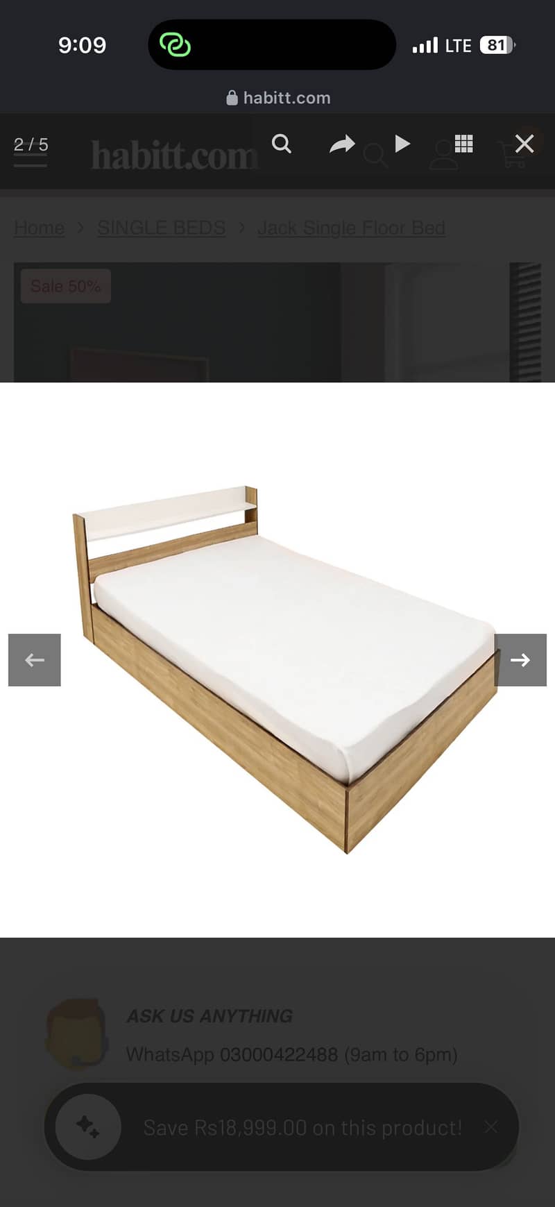 Habbit single bed 1