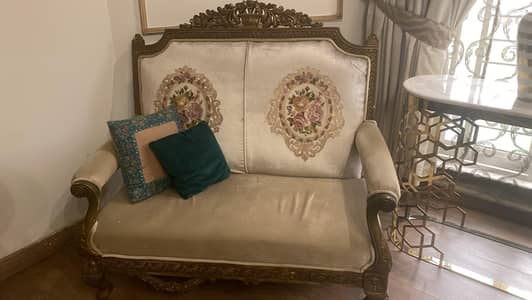 a. o. a. . . bed without mattress 1.25 lac. . . . . . sofa 7 seater 75k. . . . . cente
