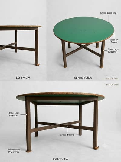 Round wooden table