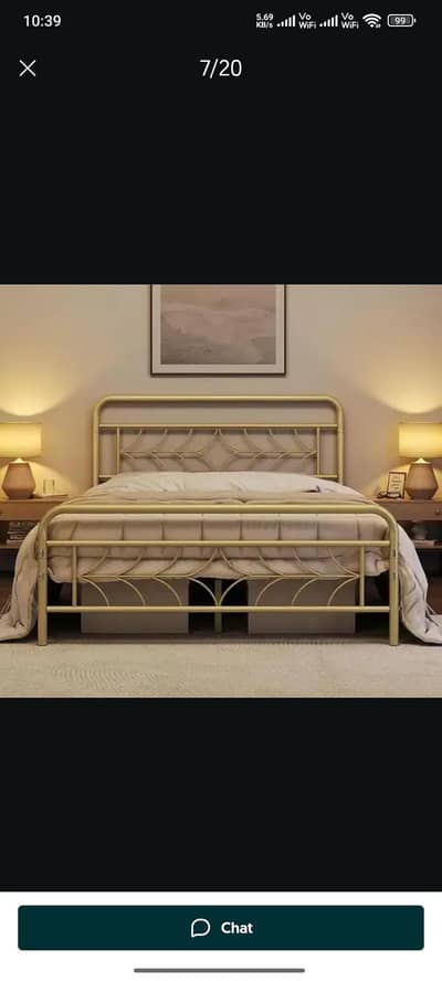Double Bed//Iron double bed//Bed set//Queen bed//03092056793