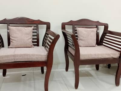 Wooden Sofa Set - 5 Seater