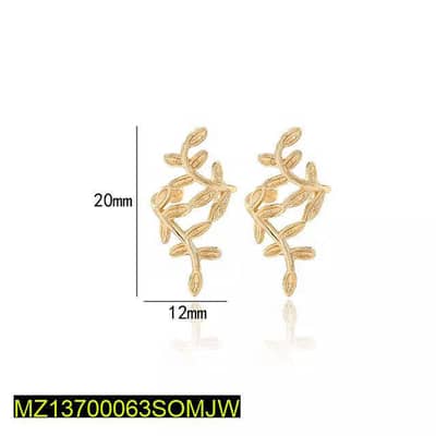 Leaf Gold Ear Clips | Non-Pierced Earrings for Women