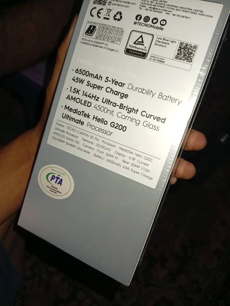 Tecno camon 50 pro Daba pack 1