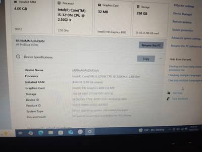 HP ProBook 6570b for sale in good condition