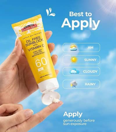 Saeed Ghani Oil Free Sunblock SPF 60 with Vitamin C | Original