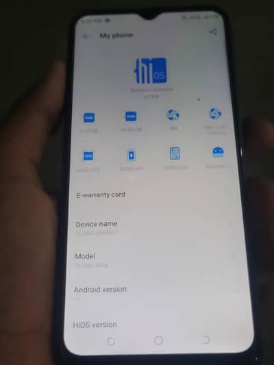 Tecno Spark 7 original panel