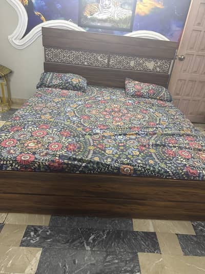 Bed with mattress