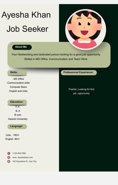 Professional CV ,Resume and Poster Design _24 Hours Delivery