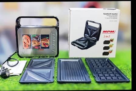 MPM Sandwich Maker 3 in 1 (Sandwich, Grill , waffle)
