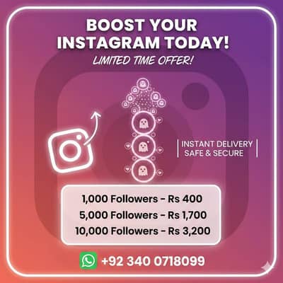 Instagram Followers Growth Service - Instant & Safe Boost Pakistan