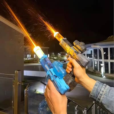 Electronic Water Gun With LED light Rechargeable Bettery Range 32 ft