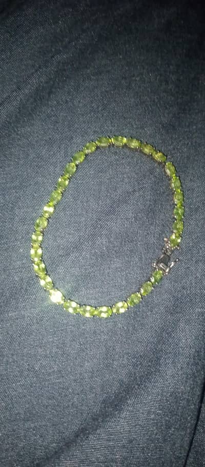 Peridot silver bracelet