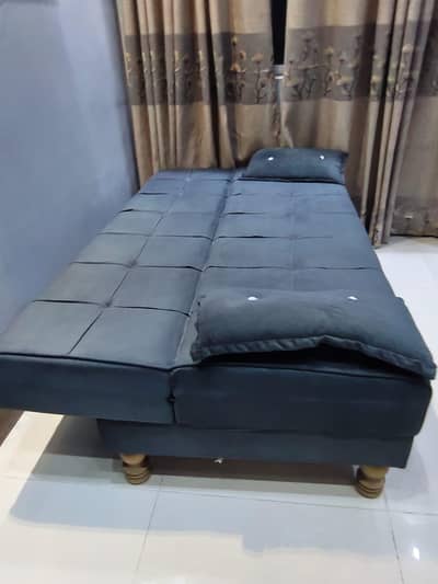 Double and single bed