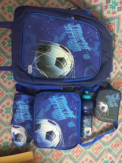 ROCO 5-piece School Trolley Bag Set-Football Themed (brand new w box)