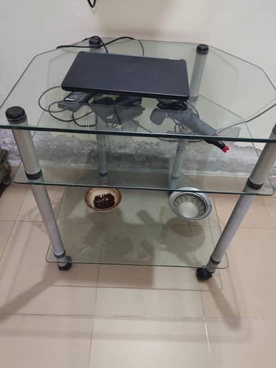TV television for sale with TV trolley.