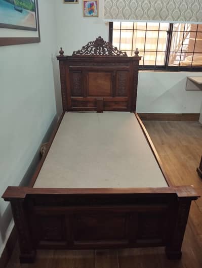 Original Sheesham wood, single beds available for urgent sale