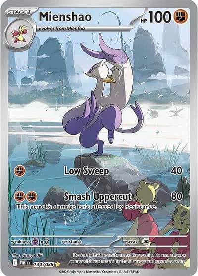 mienshao art rare original pokemon I have it.