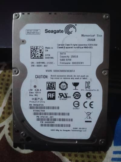 Laptop HDD Hard 256gb call:03037332562