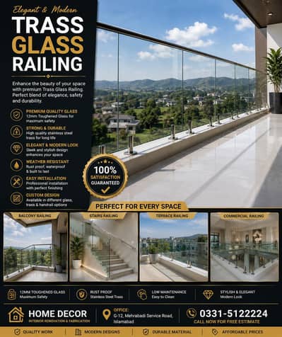 stair railing Steel/Glass Railing/Trass Railing/balcony Glass Railing