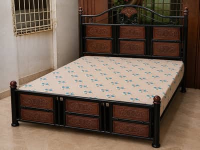 Bed with Spring Mattress