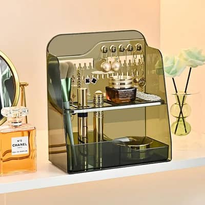 Premium Cosmetic & Jewelry Organizer with Earring Holder