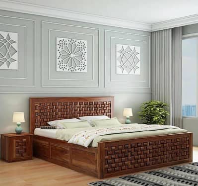 Brand New pure wooden shisham king size double bed