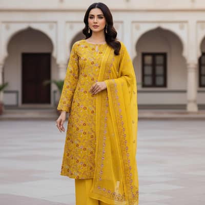 cotton 3p suit