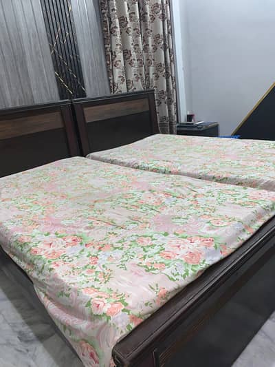 2 SINGLE BEDS WITH MATTRESSES FOR SALE