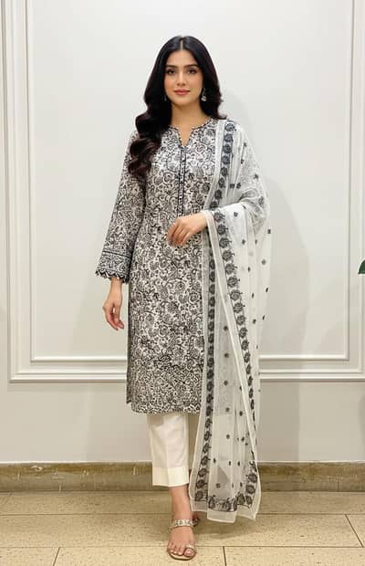 cotton 3p suit
