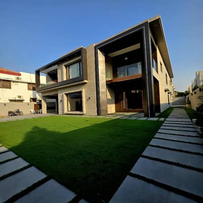 MOST LUXURIOUS AND ARCHITECTURE ULTRA MODERN STYLE DOUBLE STORY BUNGALOW FOR SELL IN DHA PHASE 6. MOST ELITE CLASS LOCATION IN DHA KARACHI