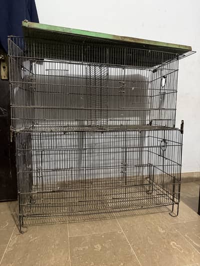 8 portion folding cage for parrots side box option all ok