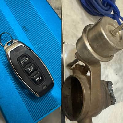 Electronic remote silencer cut off exhaust